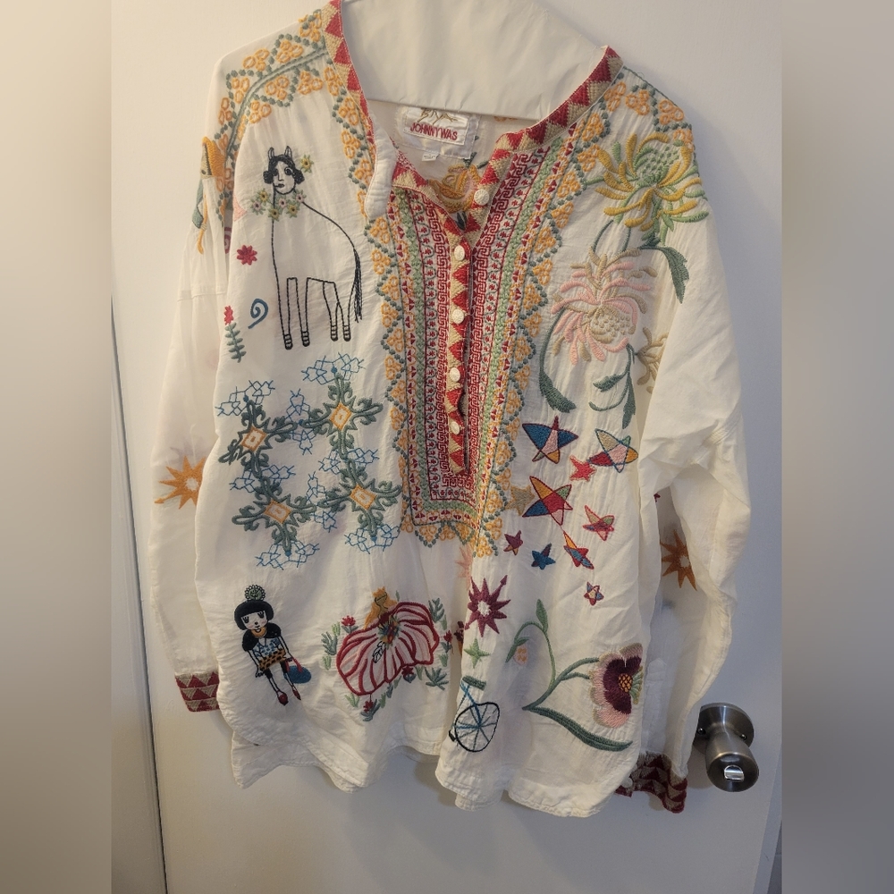 Johnny Was Cotton Blouse